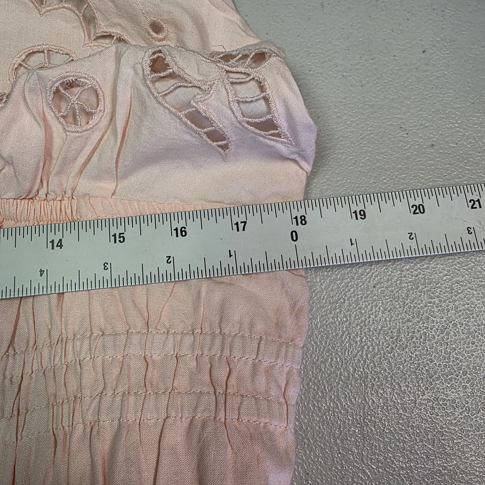 Future Collective Women's Eyelet Maxi A-Line Dress Pink Size XL‎ - Picture 5 of 6